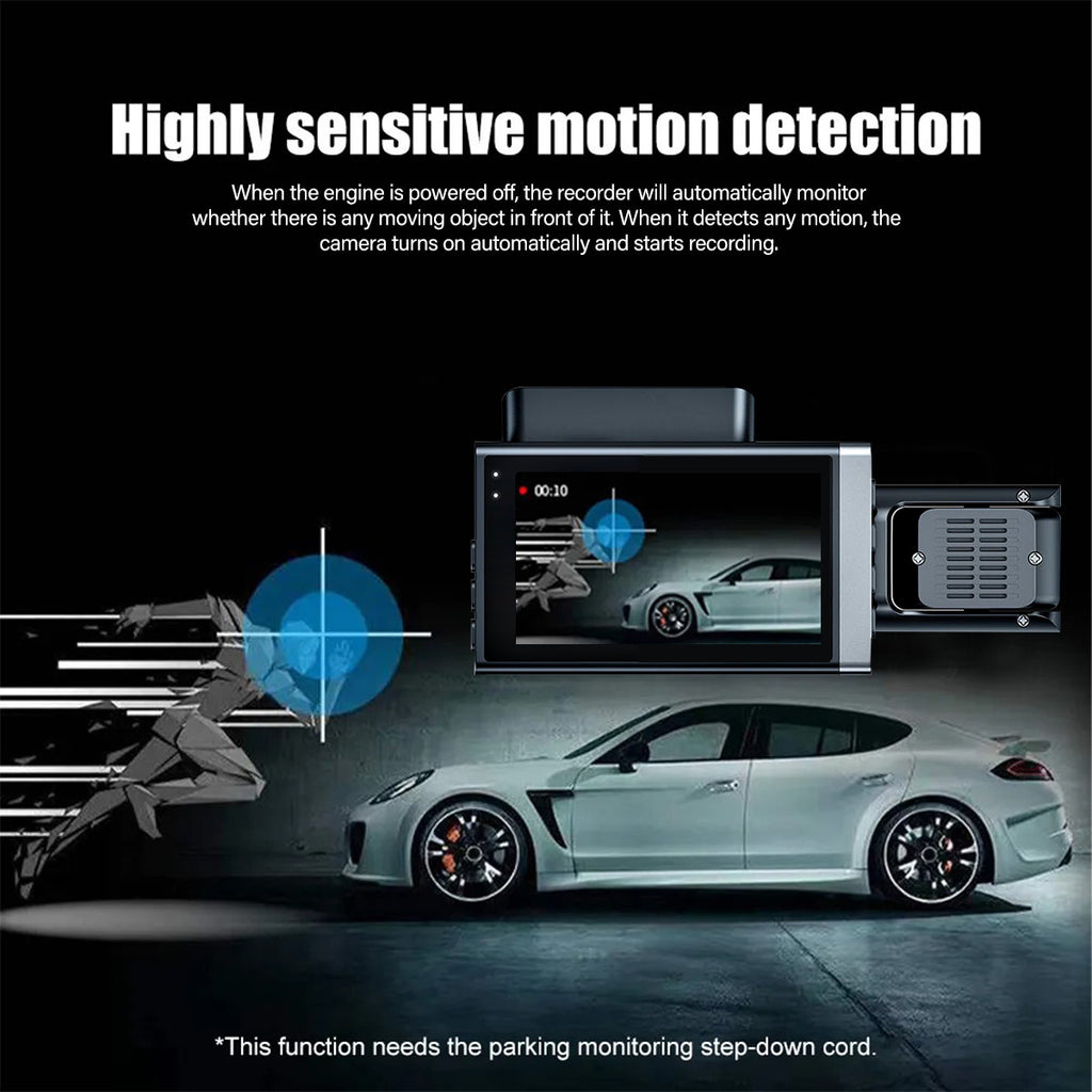 1296P HD Wifi Dash Cam Pro Car Camera Recorder 3-Lens Front Rear Night Vision UK