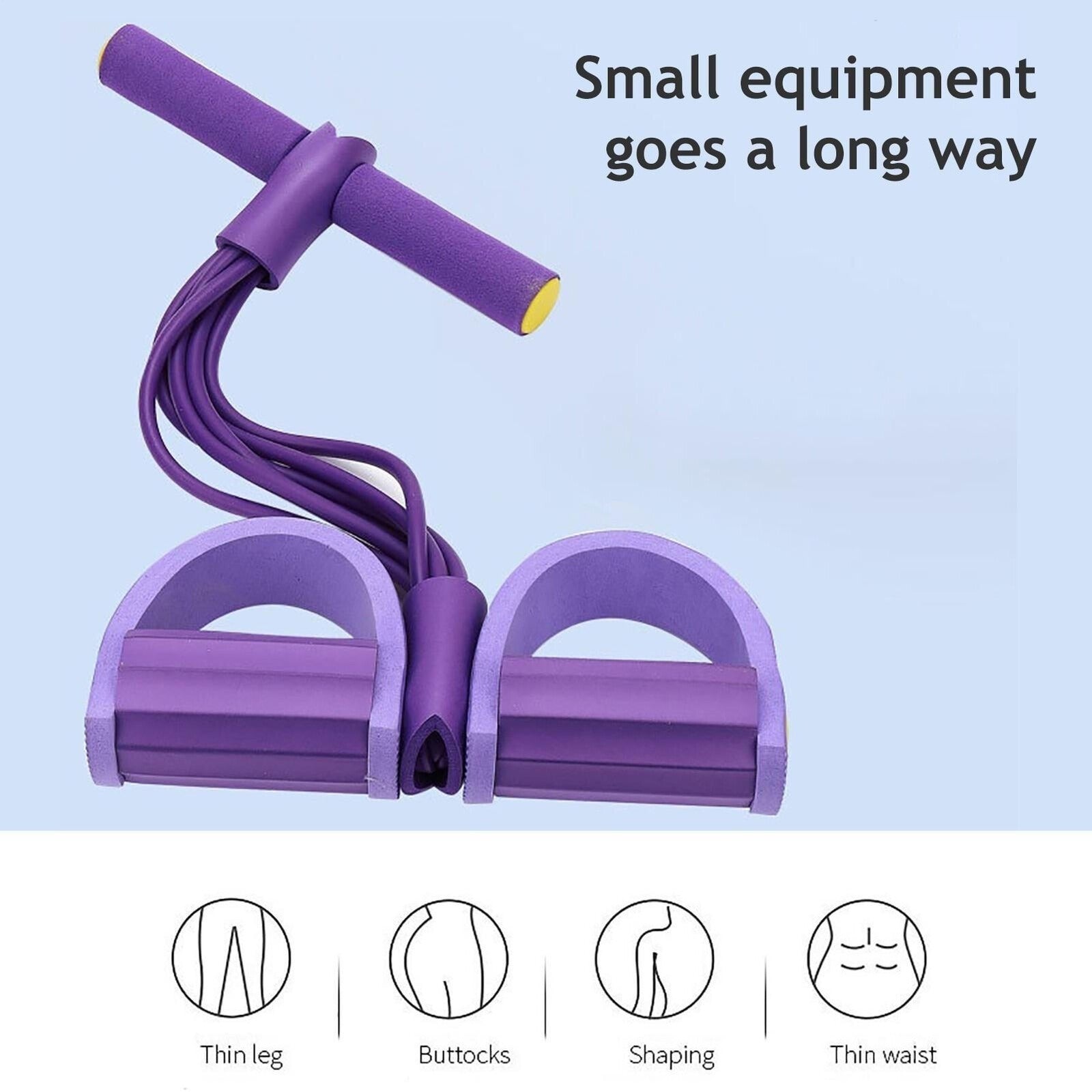 Multi-Function Tension Rope 6Tube Gym Fitness Foot Pedal Exerciser Pull Band New