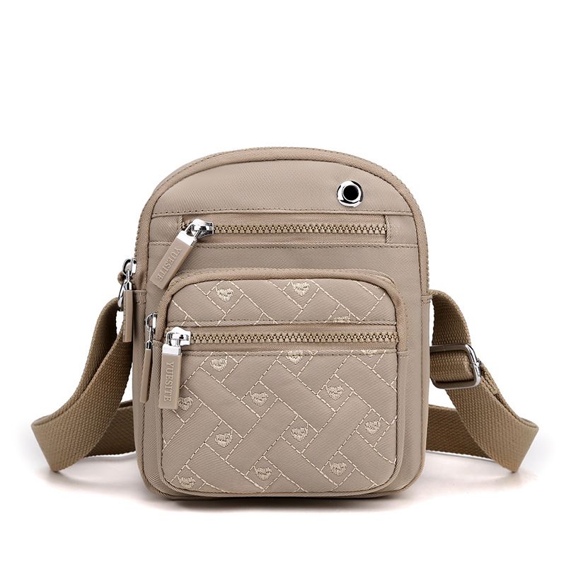 Solid Color Minimalism Crossbody Nylon Canvas Bag
