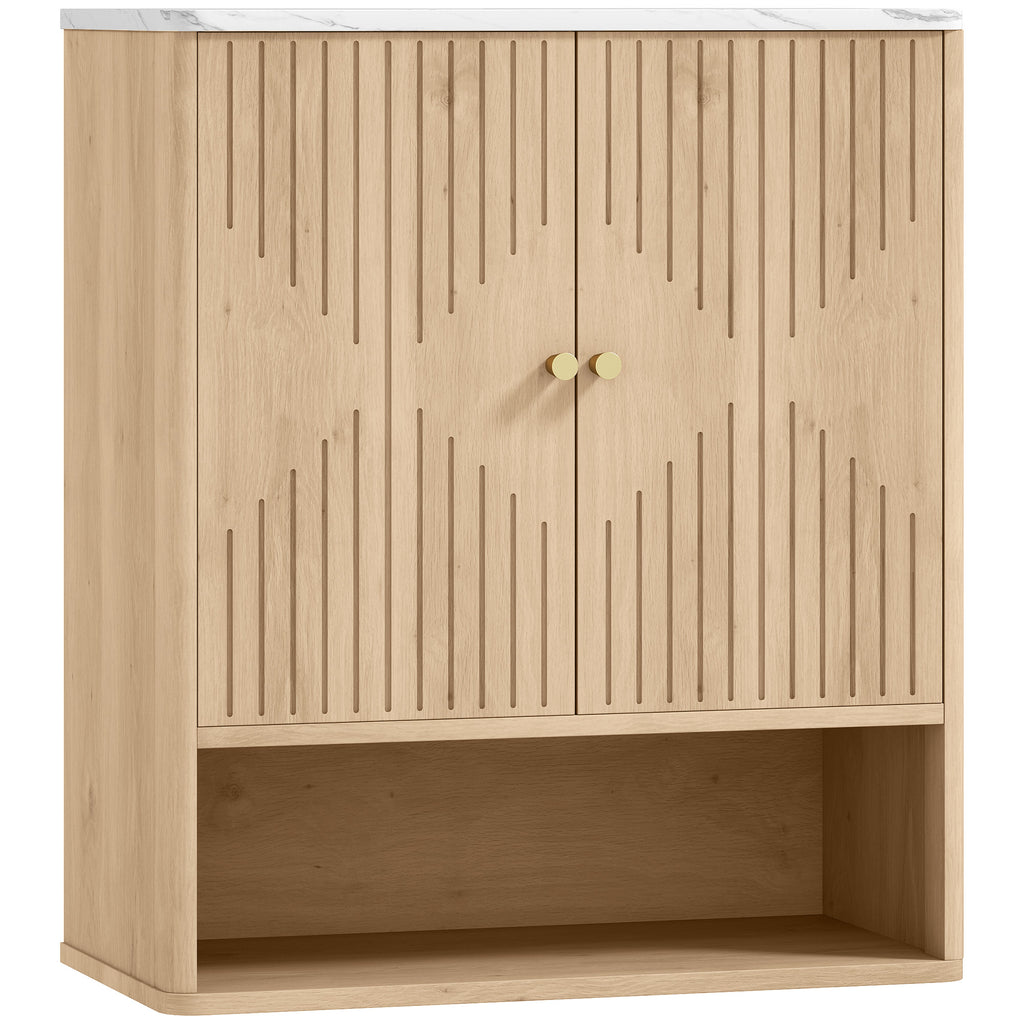 Bathroom Wall Cabinet With Adjustable Shelf - Oak
